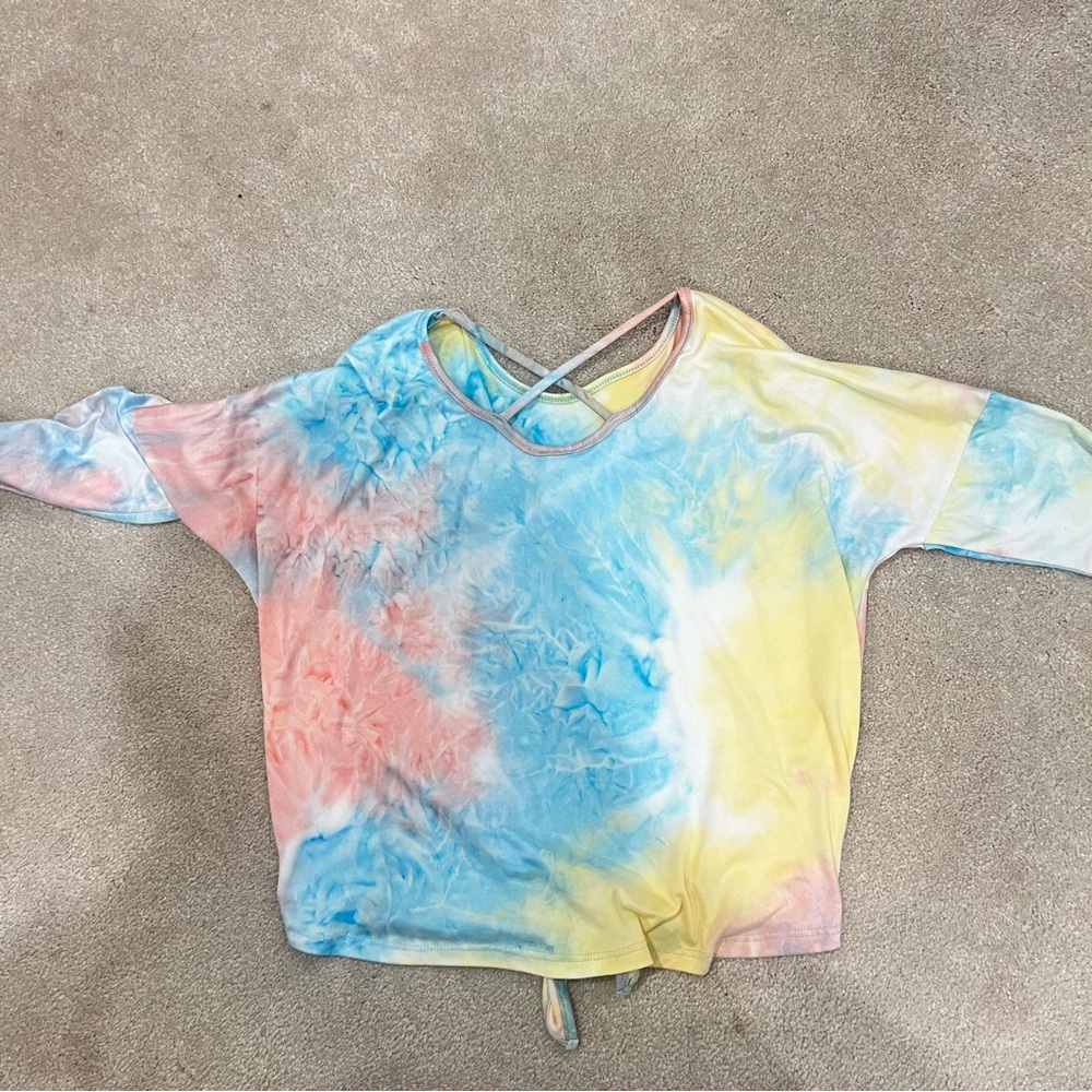 Tru Luv short sleeved, tie-dye, top, size 8
